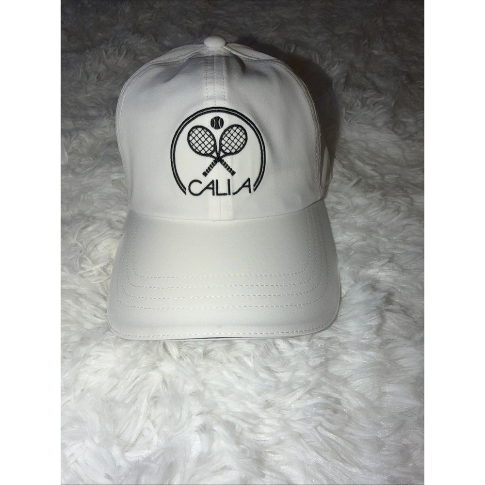Calia Women's Crossback Ponytail Hat Pure White One Size Tennis NWT
